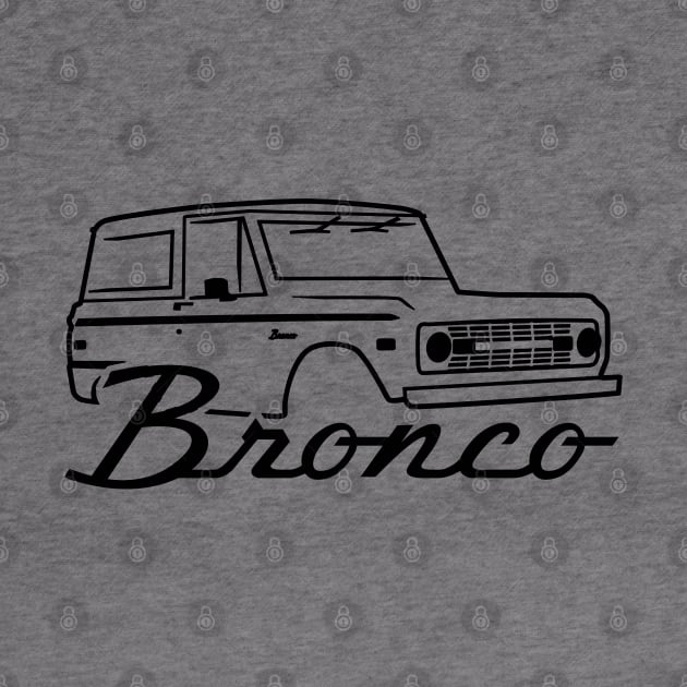 1966-1977 Ford Bronco Black With Logo by The OBS Apparel